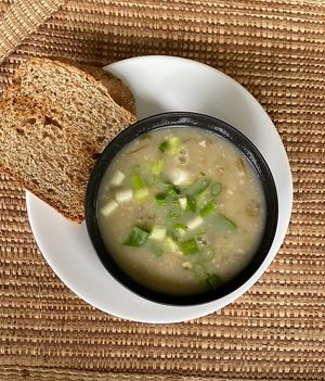 Every meal always comes with a vegan soup 🍜 !  at Vegano Carioca in Armacao Dos Buzios