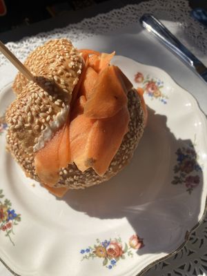 Lower East side bagels  at Snug - The Comfort Cafe in Rome