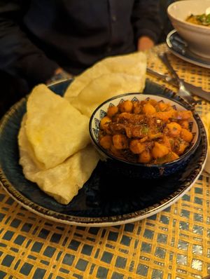Chana (Chickpea) puri (side) at Chaat Haus in Bedford