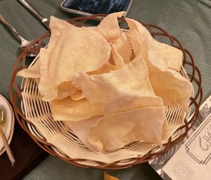 Popadom  at Chaat Haus in Bedford