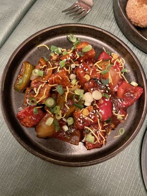Manchurian Tofuu  at Chaat Haus in Bedford