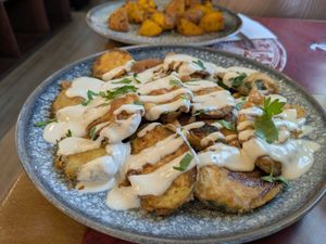 Zucchini (we got non vegan food by negligence) at Fenicia in Barcelona