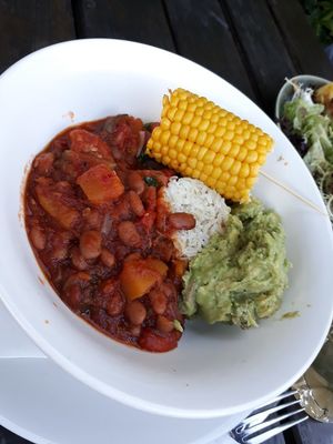 Vegan burrito bowl at Domali Cafe in South East London