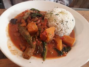 Vegan stew at Domali Cafe in South East London