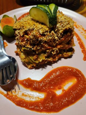 Vegan Lasagne - yummy! at Gorgonzola Pizza & Pasta - El Nido in El Nido