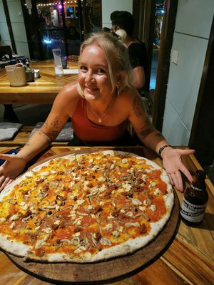 Size of the 24” pizza!  at Gorgonzola Pizza & Pasta - El Nido in El Nido