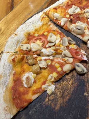 The vegan pizza with no toppings, don’t go here   at Gorgonzola Pizza & Pasta - El Nido in El Nido