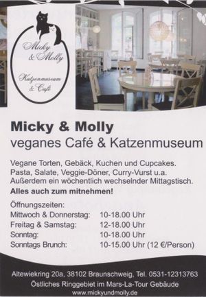 Micky & Molly, April 2014 at Micky und Molly Katzenmuseum und Cafe in Braunschweig