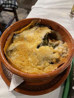 plant based mousakka  at Mandra Tavern in Paphos