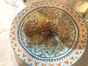 Baklava without ice cream  at Mandra Tavern in Paphos