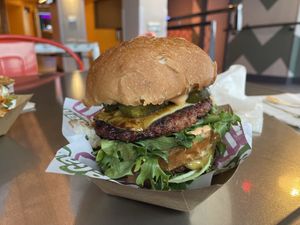 WAP burger £10  at Vegan Filth in Cardiff