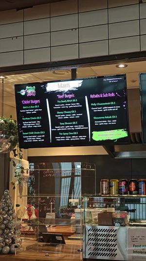 Menu at Vegan Filth in Cardiff