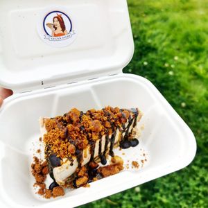 Biscoff and choc cheesecake at Vegan Filth in Cardiff