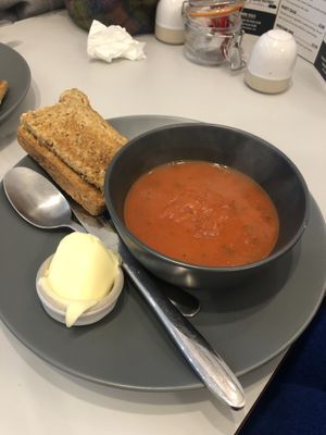 Tomato and Basil soup  at Love Brownies in Harrogate