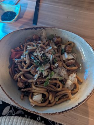 Tofu Yaki (teriyaki and udon noodles) at SUN in Valletta