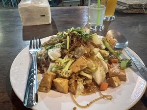 Tofu and veg noodles   at Sabaidee Sivilay Restaurant in Pakbeng