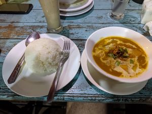 Pumpkin curry at Sabaidee Sivilay Restaurant in Pakbeng