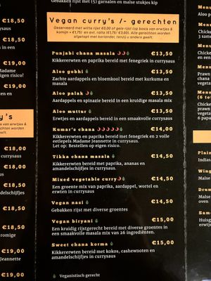 Lots of vegan options.  at Indian Palace in Tilburg