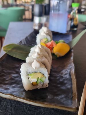 Vegan sushi at Kaliva On The Beach in Ayia Napa