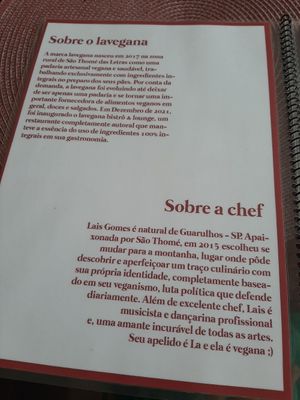 Cardápio at LaVegana Bistrô & Lounge in Arraial Do Cabo