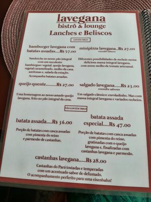 Cardápio de março de 2025 com preços at LaVegana Bistrô & Lounge in Arraial Do Cabo