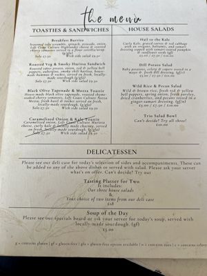 Menu   at Culture - Cafe & Deli in Inverness