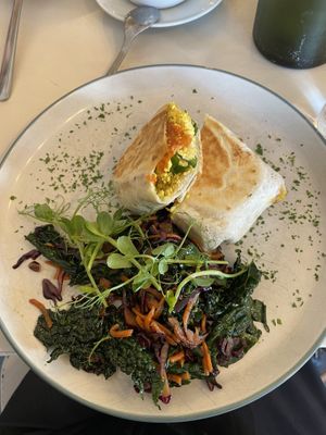 Breakfast burrito and side saddle   at Culture - Cafe & Deli in Inverness