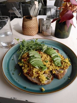 Tofu scramble on sourdough at Culture - Cafe & Deli in Inverness