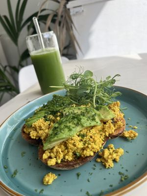Tofu scramble & juicee  at Culture - Cafe & Deli in Inverness