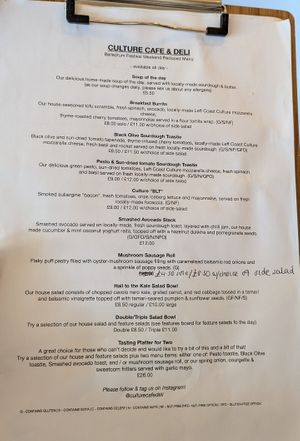  at Culture - Cafe & Deli in Inverness