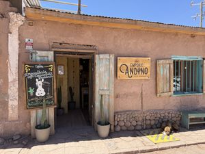 Out front  at Emporio Andino in San Pedro De Atacama