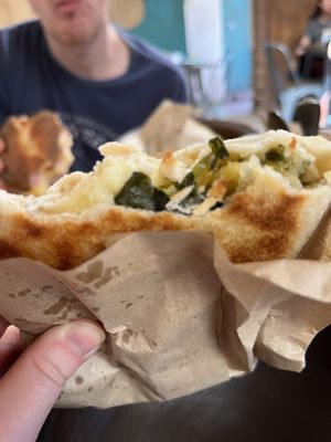 Green empanada  at Emporio Andino in San Pedro De Atacama