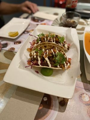 Cauliflower tacos  at Shakespeare and Co - Marina Mall in Dubai