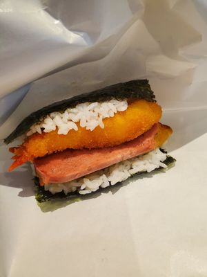 Tempura shrimp onigiri at Ice Gyaru - 霜淇淋專門店 in Taipei