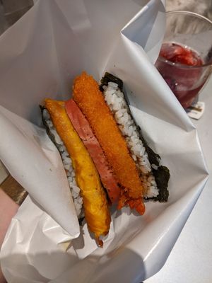Tempura shrimp onigiri at Ice Gyaru - 霜淇淋專門店 in Taipei