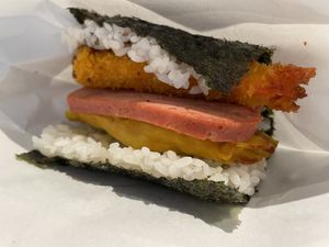 Tempura Shrimp Onigirazu   at Ice Gyaru - 霜淇淋專門店 in Taipei