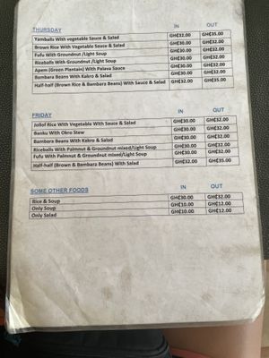   at Pat's Vegetarian Health Food Center in Accra