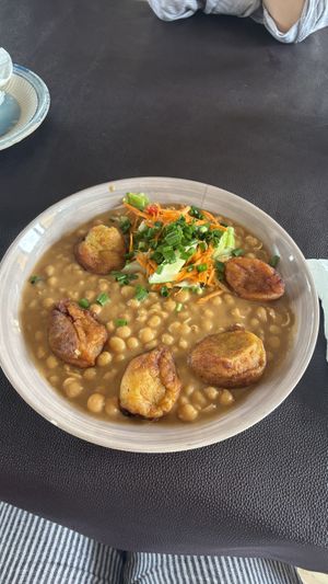 Bambara beans & kakro  at Pat's Vegetarian Health Food Center in Accra