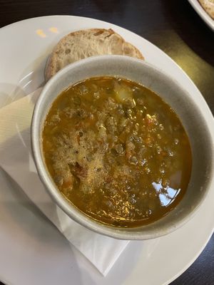 Lentil soupp  at Shardana in Guildford