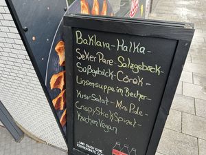 menu #Veganuary at Oses Çiğ Köfte in Cologne