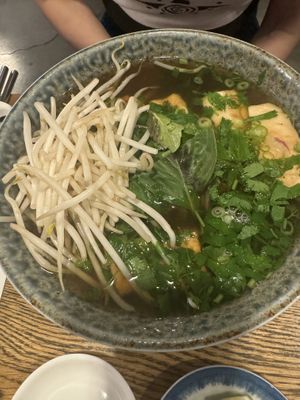 Vegan pho   at Pho Junkies in Washington
