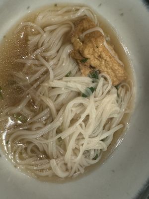 Scooped some of the vegan pho into a separate bowl to see it better   at Pho Junkies in Washington