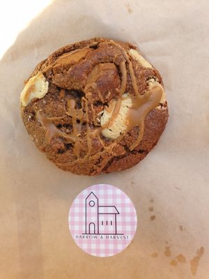 Biscoff & White Choc Cookie $8.00 at Harrow and Harvest Cafe in Lilydale