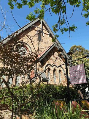 Exterior at Harrow and Harvest Cafe in Lilydale