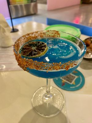Blue Mezcal Magarita   at Tres Mexican in Seaford