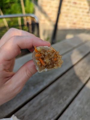 Gluten-free spring roll filling at Rødhættes Thaibox in Holbaek