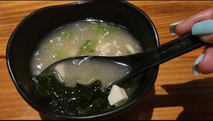 Miso Soup at Sushi Masa in Lafayette