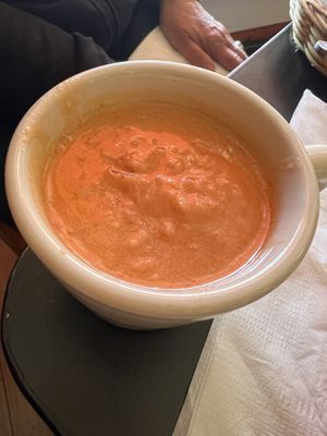 Vegan tomato & artichoke bisque   at Stella's Kentucky Deli in Lexington
