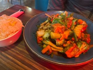 35. Chilli and cashew wok with vegetables and Tofu  at LANA in Killarney
