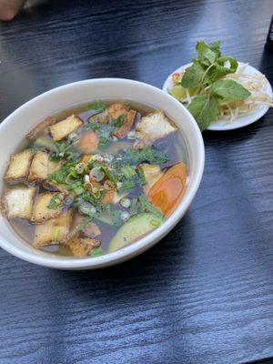Mushroom & tofu Pho  at Ben Tre Vietnamese Cafe in South East London